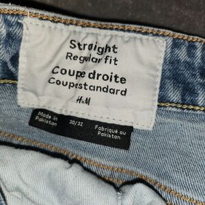 H&M Blue Denim Straight Fit Jeans